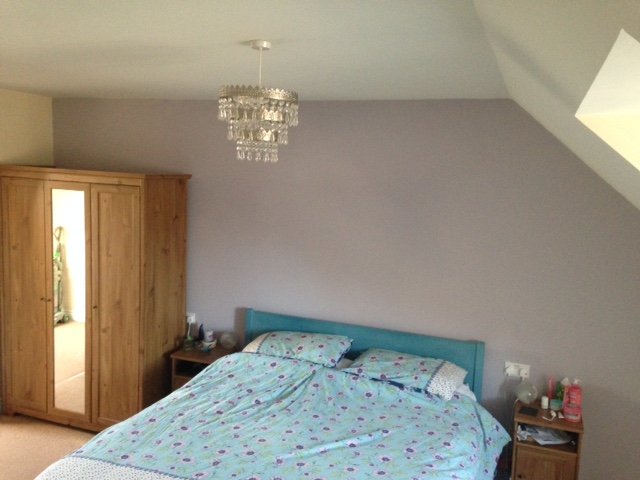 Wall painted with Wickes' Twilight Mist
