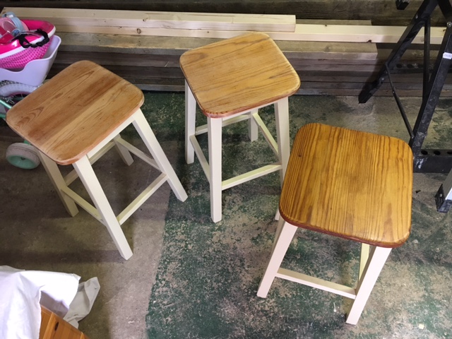 Stools after sanding