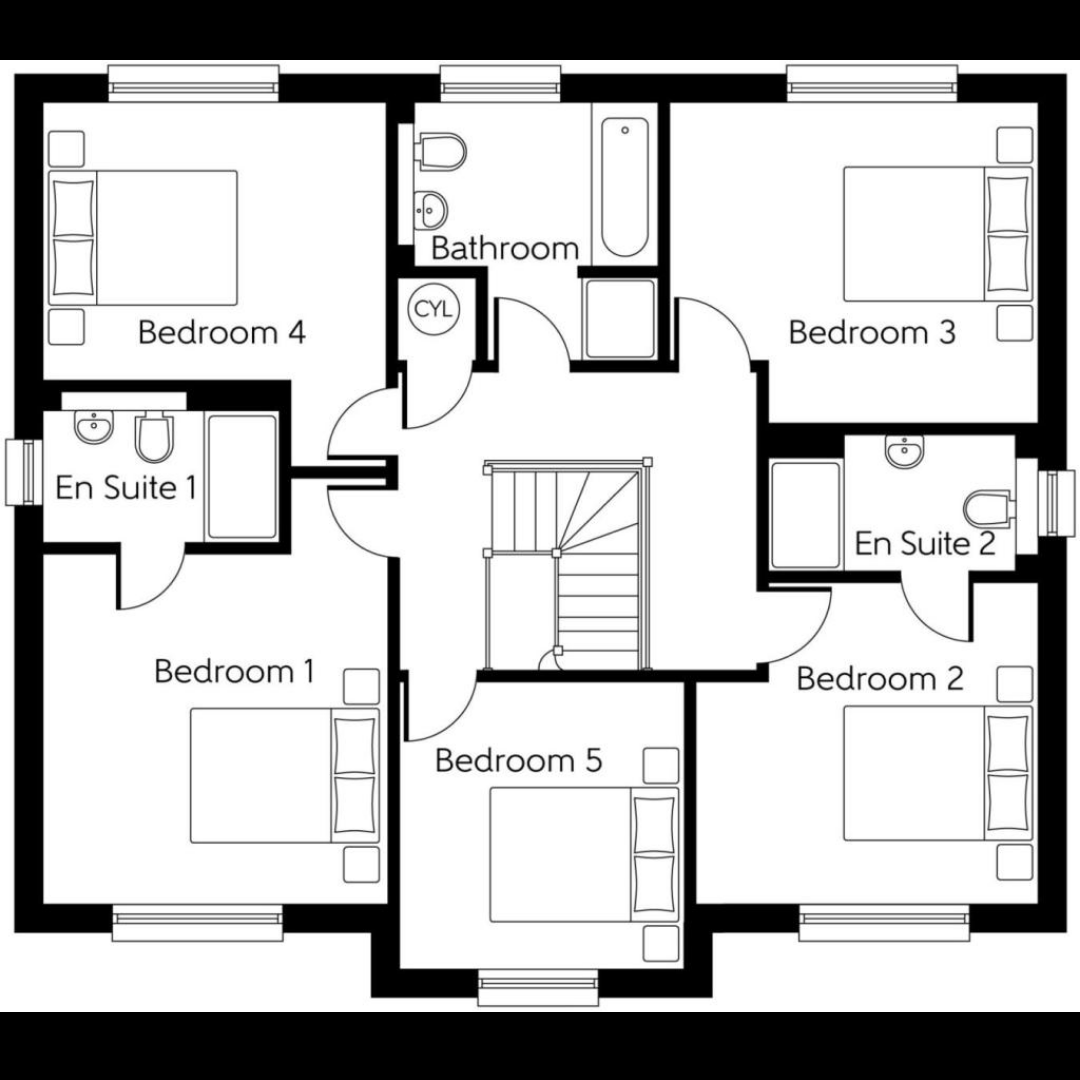 Floorplan of the upstairs of our new house